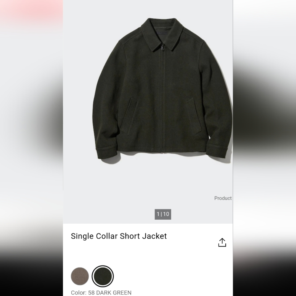 Uniqlo Single Collar Short Jacket